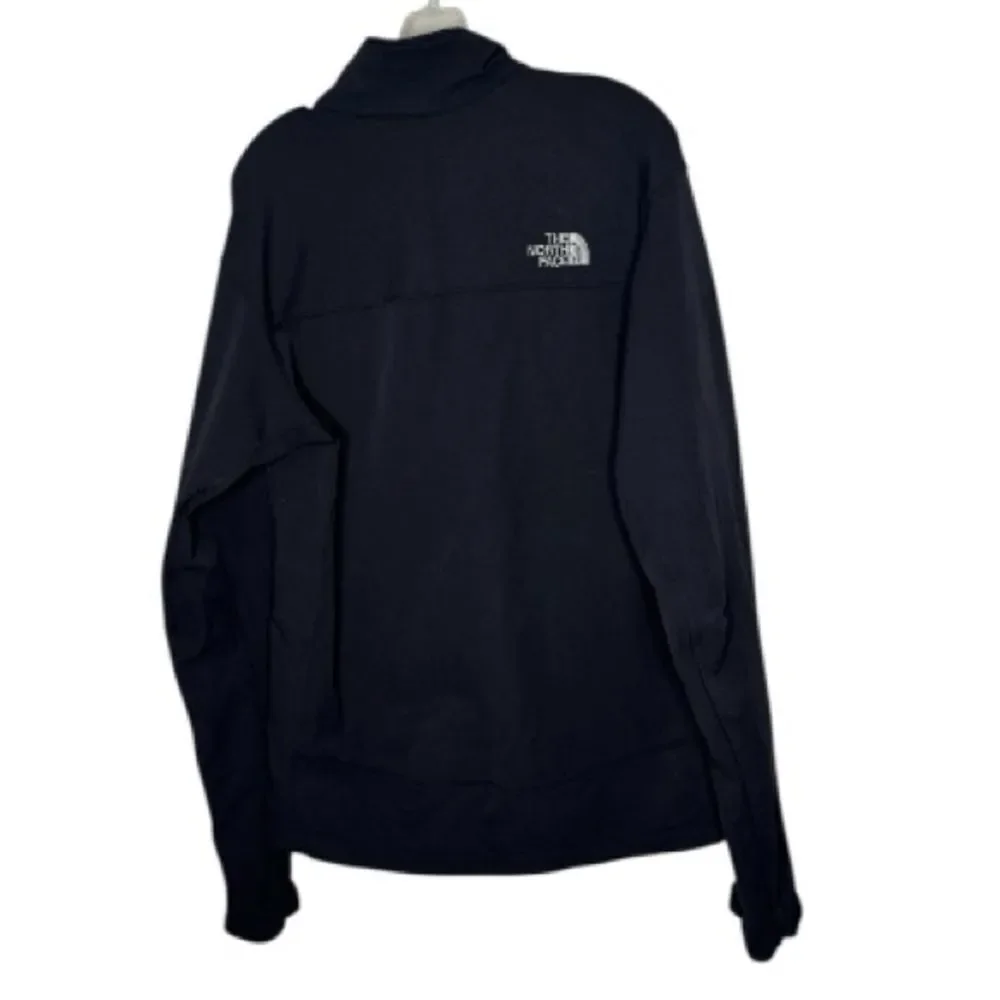The North Face Men's Black Apex Soft Shell Full Zip Mock Neck Jacket. Size Med.